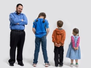 Joshua Gans and his three children.